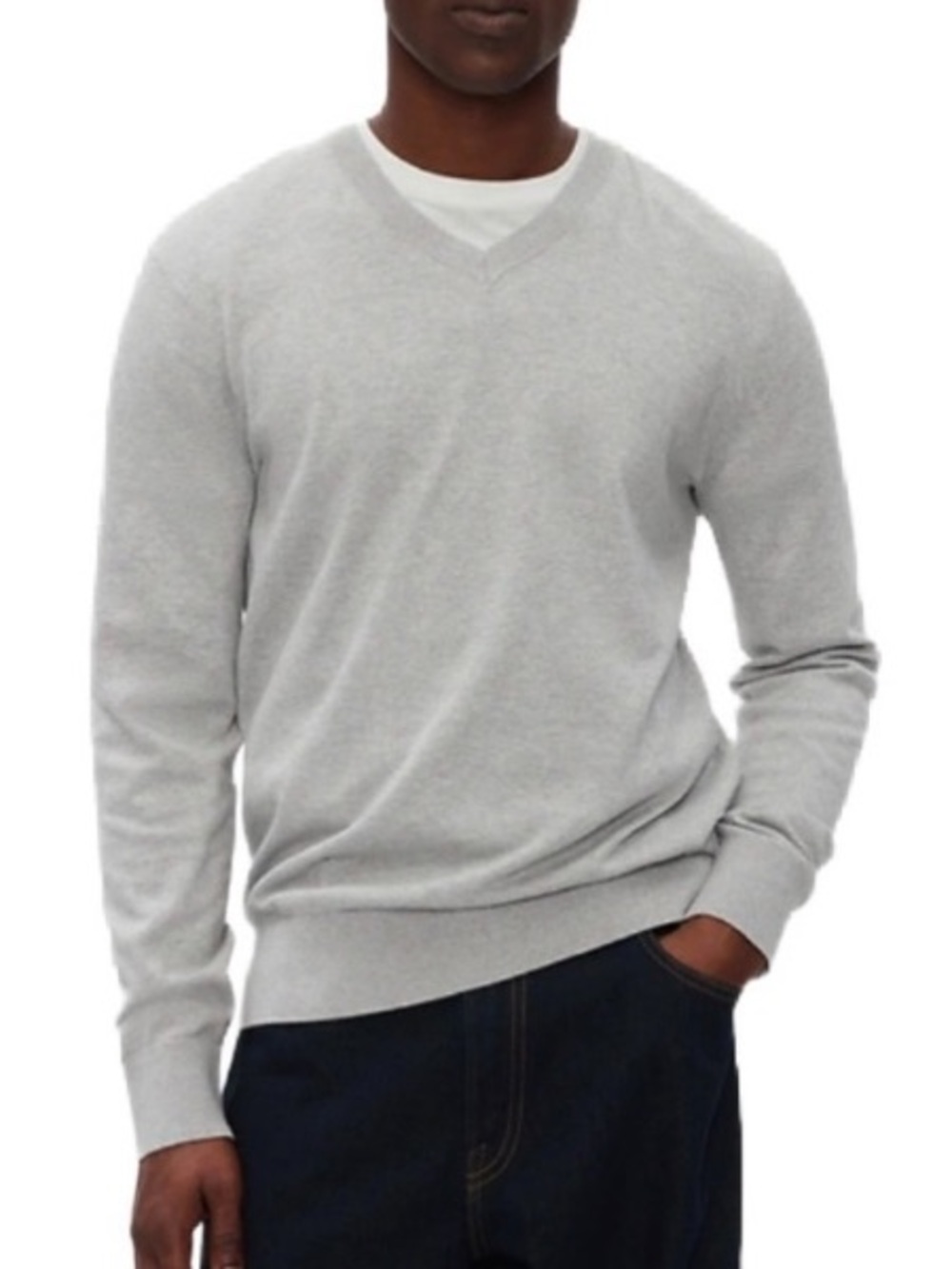 GAP Men's V-Neck Gray Sweater XXL